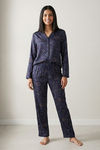 Zivame Buttersoft Knit Poly Pyjama Set - Evening Blue — thumbnail 2